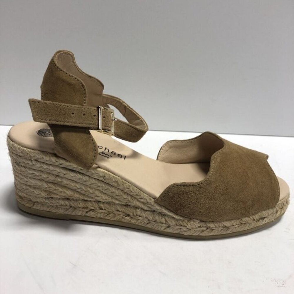 Eric Michael Women’s Lupa, Beige Wedge Sandals, Size EU 40, US 9.5-10M